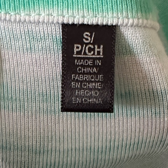 Rafaella Aqua, White, Blue, and Black Striped Blouse size small - Picture 8 of 8